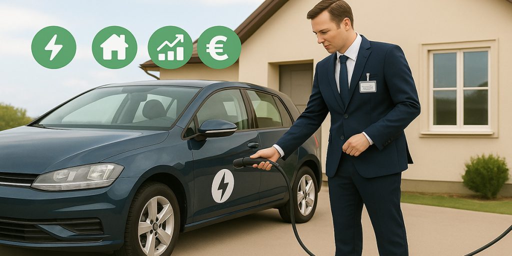 Management of home charging of company electric cars